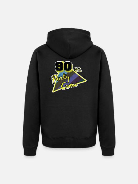 90s party crew - Unisex Premium Organic Zip Hoodie - black