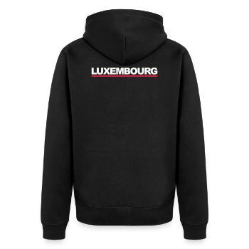 LUXEMBOURG HIP HOP CADEAU - Veste à capuche bio Premium Unisexe - noir - Dos - Nico (187cm)