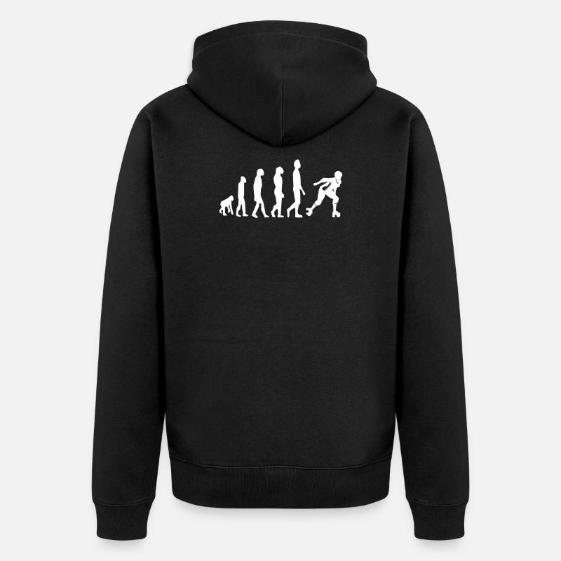 Inline skating inline skating evolution - Unisex Premium Organic Zip Hoodie - black