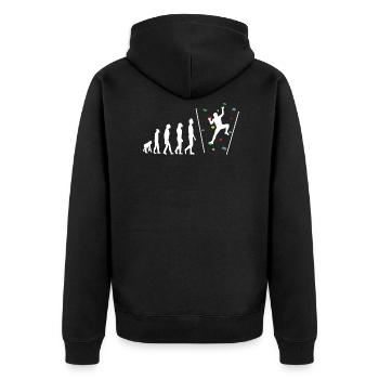 Bouldering Bouldern Evelution - Veste à capuche bio Premium Unisexe - noir - Dos - Nico (187cm)