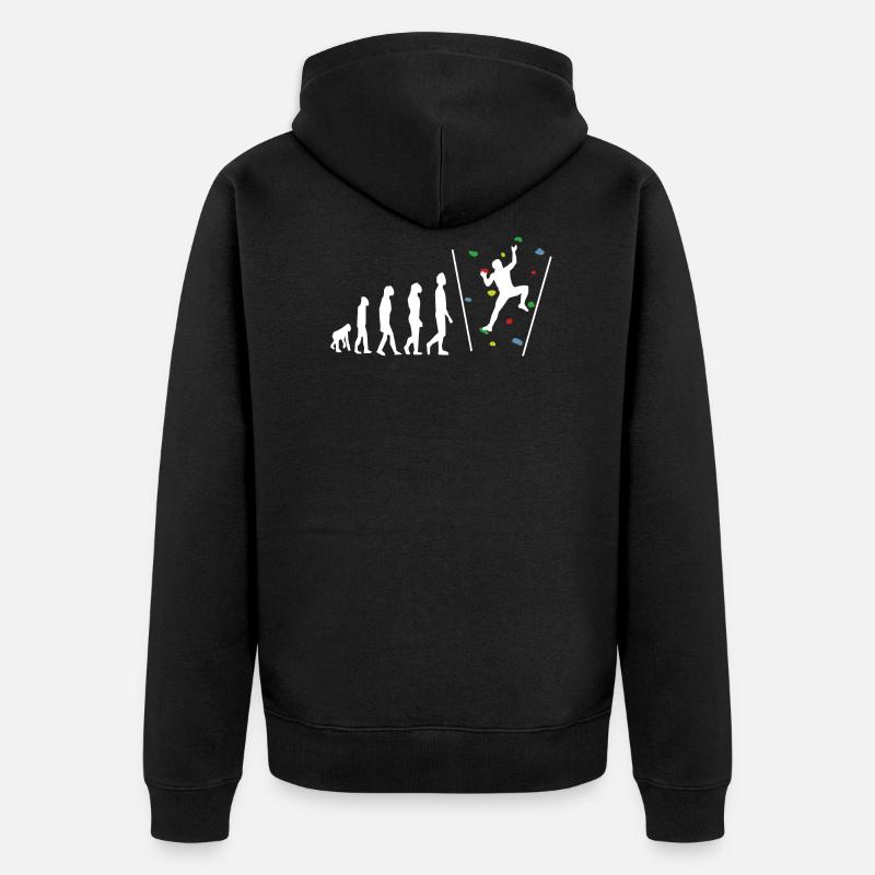 Bouldering Bouldern Evelution - Unisex Premium Bio Zip Hoodie - Schwarz