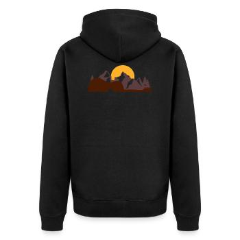 Musician Ukulele Hawaii Gift - Unisex Premium Organic Zip Hoodie - black - Back - Nico (187cm)