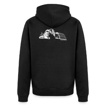 Pelle de chargement cadeau dragage-dragage - Veste à capuche bio Premium Unisexe - noir - Dos - Nico (187cm)