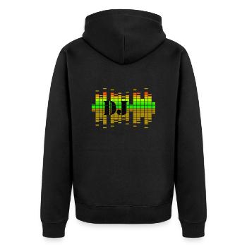 dj - Veste à capuche bio Premium Unisexe - noir - Dos - Nico (187cm)