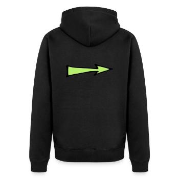 Green Arrow - Unisex Premium Organic Zip Hoodie - black - Back - Nico (187cm)