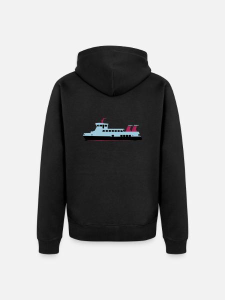 schiff - Unisex Premium Bio Zip Hoodie - Schwarz