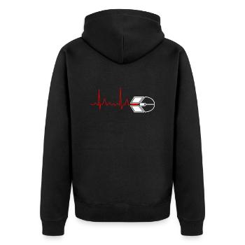 Gamer PC souris battement de cœur ECG Puls - Veste à capuche bio Premium Unisexe - noir - Dos - Nico (187cm)