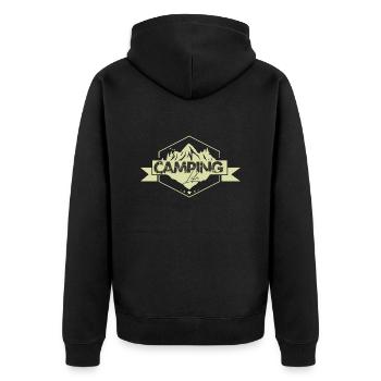La vie de camping - Veste à capuche bio Premium Unisexe - noir - Dos - Nico (187cm)