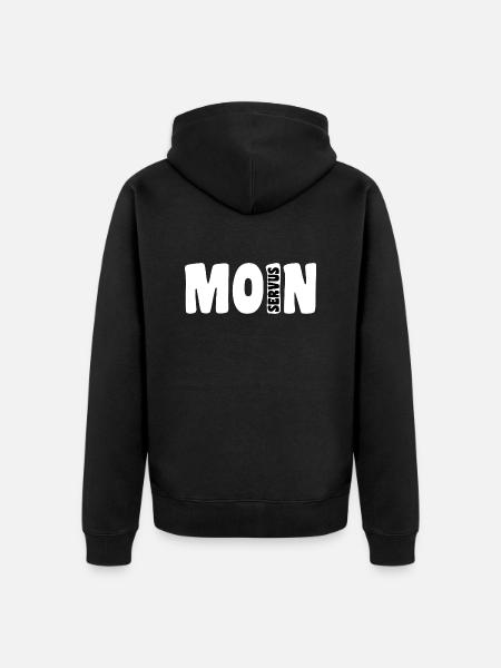 Moin Servus | White - Unisex Premium Organic Zip Hoodie - black