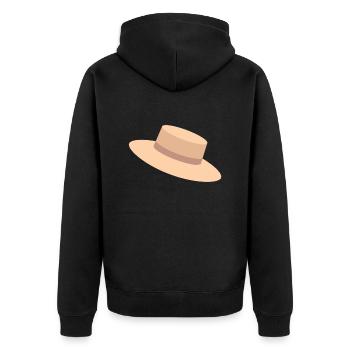 Chapeau de soleil - Veste à capuche bio Premium Unisexe - noir - Dos - Nico (187cm)