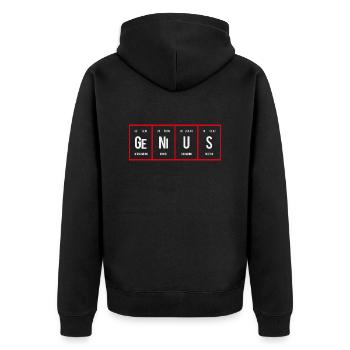 Genius - Tableau périodique des éléments - Veste à capuche bio Premium Unisexe - noir - Dos - Nico (187cm)