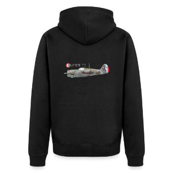 Hawk 75 - Veste à capuche bio Premium Unisexe - noir - Dos - Nico (187cm)
