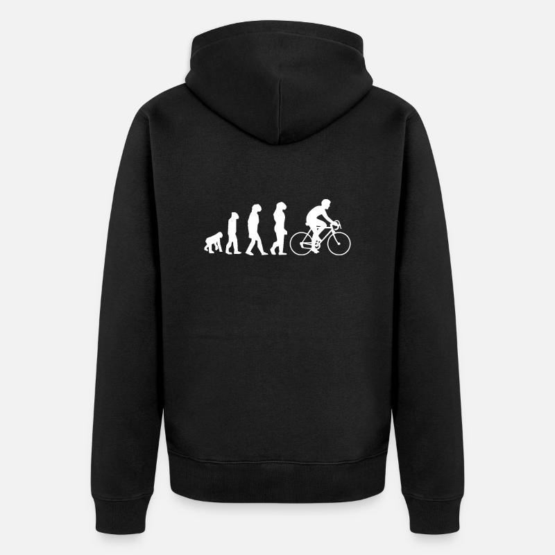 évolution cyclisme - Veste à capuche bio Premium Unisexe - noir