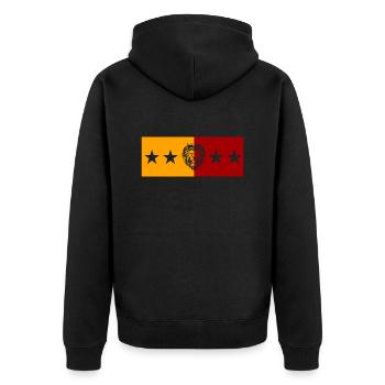 Cimbom GS Lion - Unisex Premium Organic Zip Hoodie - black - Back - Nico (187cm)