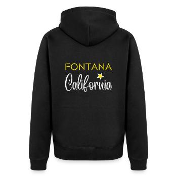 Fontana California - Veste à capuche bio Premium Unisexe - noir - Dos - Nico (187cm)