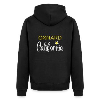 Oxnard California - Veste à capuche bio Premium Unisexe - noir - Dos - Nico (187cm)