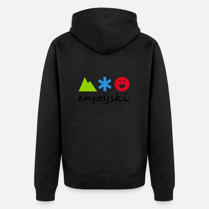 ENJOYSKI 2022 édition noire - Veste à capuche bio Premium Unisexe - noir