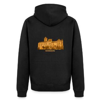 Ronneburg Burg Museum Hessen Altwiedermus - Unisex Premium Organic Zip Hoodie - black - Back - Nico (187cm)