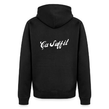 Ça suffit idée cadeau - Veste à capuche bio Premium Unisexe - noir - Dos - Nico (187cm)