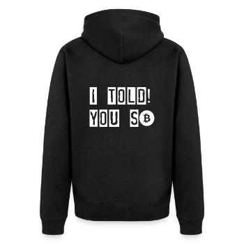 Bitcoin Trading Crypto Stocks - Veste à capuche bio Premium Unisexe - noir - Dos - Nico (187cm)