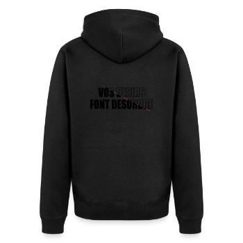 Vos désirs font désordre - Veste à capuche bio Premium Unisexe - noir - Dos - Nico (187cm)