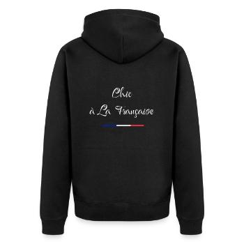 Chic à la française - Veste à capuche bio Premium Unisexe - noir - Dos - Nico (187cm)