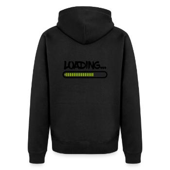 Chargement - Veste à capuche bio Premium Unisexe - noir - Dos - Nico (187cm)