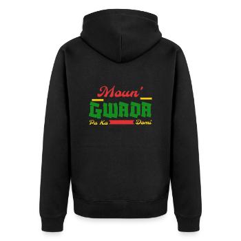 Moun Gwada pa ka domi png - Veste à capuche bio Premium Unisexe - noir - Dos - Nico (187cm)