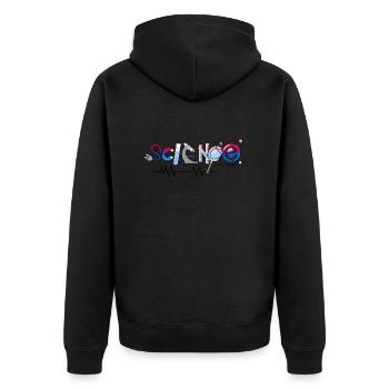Science Science Scientist Physics Lab DNA - Unisex Premium Organic Zip Hoodie - black - Back - Nico (187cm)