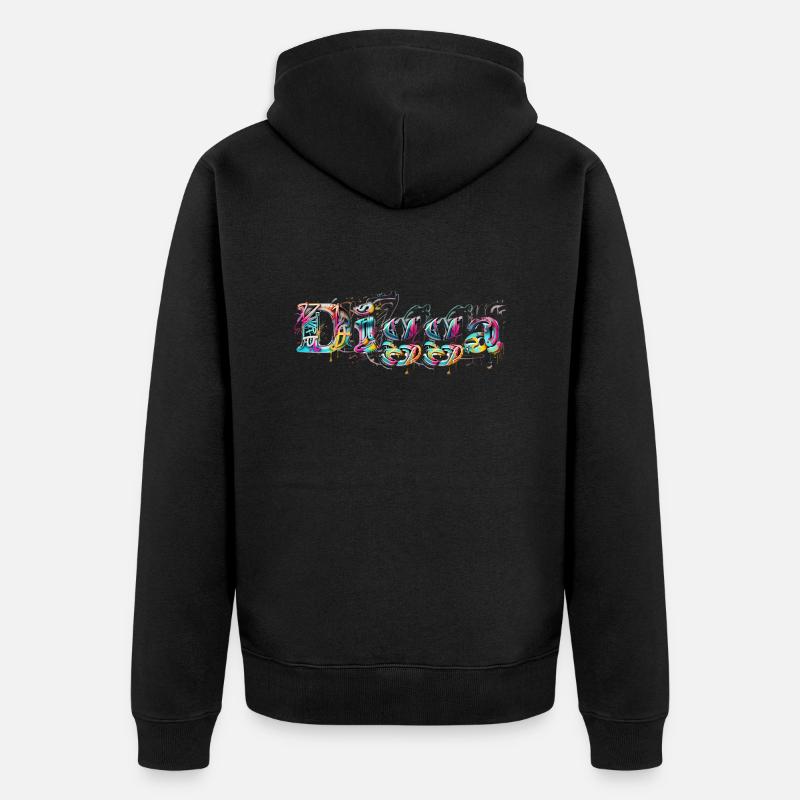 Digga - Grafitti - Veste à capuche bio Premium Unisexe - noir