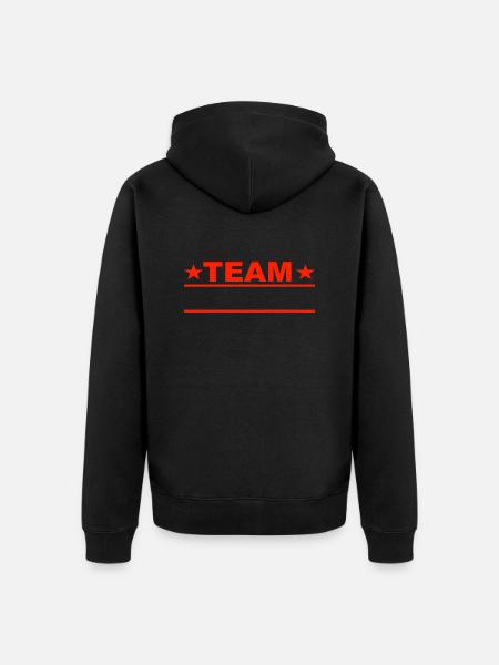 Team Motif - Unisex Premium Organic Zip Hoodie - black