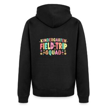 Kindergarten-Exkursions-Trupp - Unisex Premium Bio Zip Hoodie - Schwarz - Hinten - Nico (187cm)