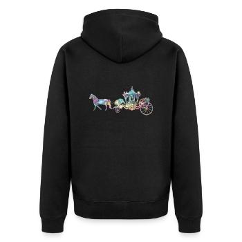 Silhouette de carrosse - Veste à capuche bio Premium Unisexe - noir - Dos - Nico (187cm)