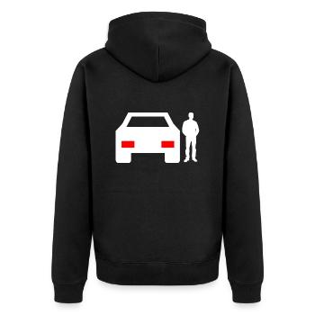Voiture - Veste à capuche bio Premium Unisexe - noir - Dos - Nico (187cm)