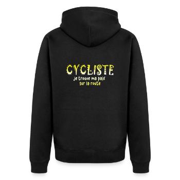 Bicycle bicycles bicycle bicycle bike biker mtb 4 - Unisex Premium Organic Zip Hoodie - black - Back - Nico (187cm)