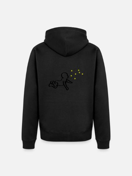 ReNaissance bébé noir Phoenix jaune - Veste à capuche bio Premium Unisexe - noir