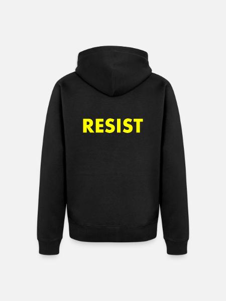 Resist - Unisex Premium Organic Zip Hoodie - black