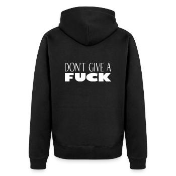 No opinion? No problem. I do. - Unisex Premium Organic Zip Hoodie - black - Back - Nico (187cm)