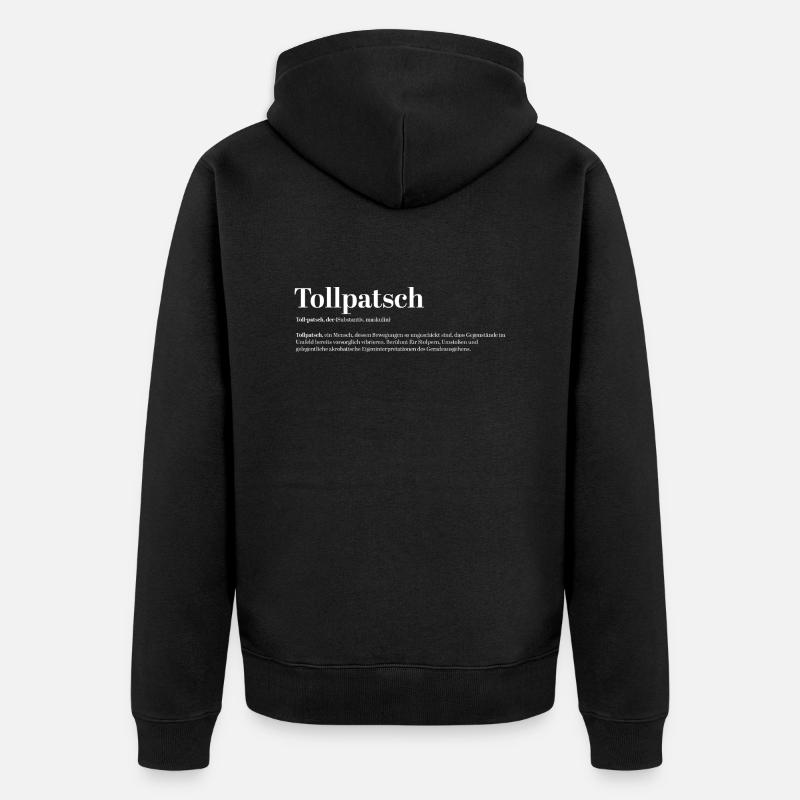 Définition maladroite bol maladroit - Veste à capuche bio Premium Unisexe - noir