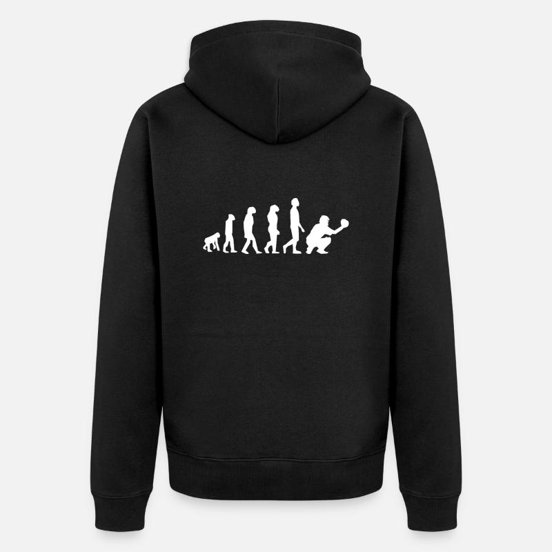 Evolution Baseball - Development Line - Unisex Premium Organic Zip Hoodie - black