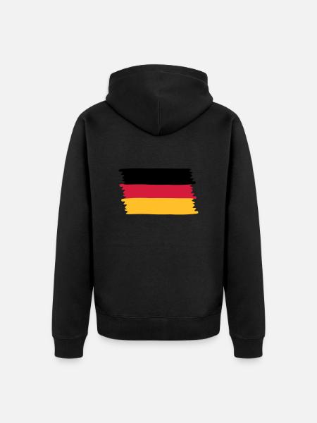 Deutschland - Unisex Premium Bio Zip Hoodie - Schwarz