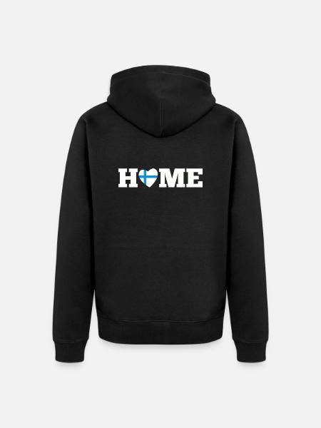 Home Finland - Unisex Premium Organic Zip Hoodie - black