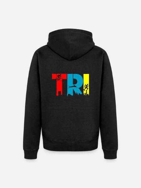 Triathlon - Unisex Premium Bio Zip Hoodie - Schwarz