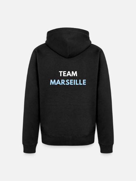 TEAM MARSEILLE FOOT - Veste à capuche bio Premium Unisexe - noir
