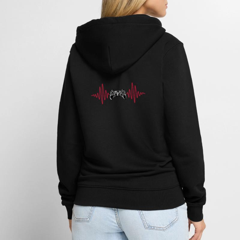 Puls Console Retro Controller Unisex Premium Organic Zip Hoodie