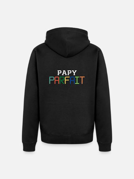 Papy Parfait - Veste à capuche bio Premium Unisexe - noir