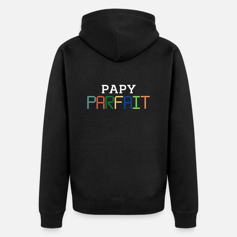 Papy Parfait - Veste à capuche bio Premium Unisexe - noir