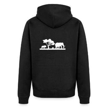 Safari Zoo Animal Safari Zoo - Veste à capuche bio Premium Unisexe - noir - Dos - Nico (187cm)
