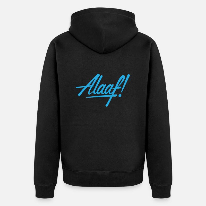 Alaaf! design bleu - Veste à capuche bio Premium Unisexe - noir