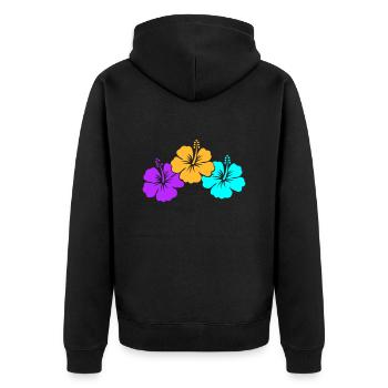 hibiscus - Veste à capuche bio Premium Unisexe - noir - Dos - Nico (187cm)